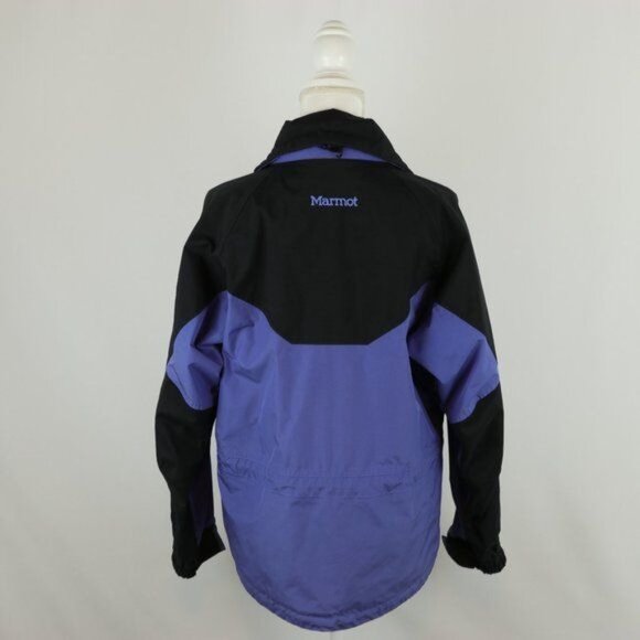 Marmot Women's Small Purple Black Hooded Water Resistant Shell Jacket - Picture 3 of 13